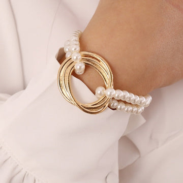 Pearl&Gold Bracelet - SunsetFashionLA